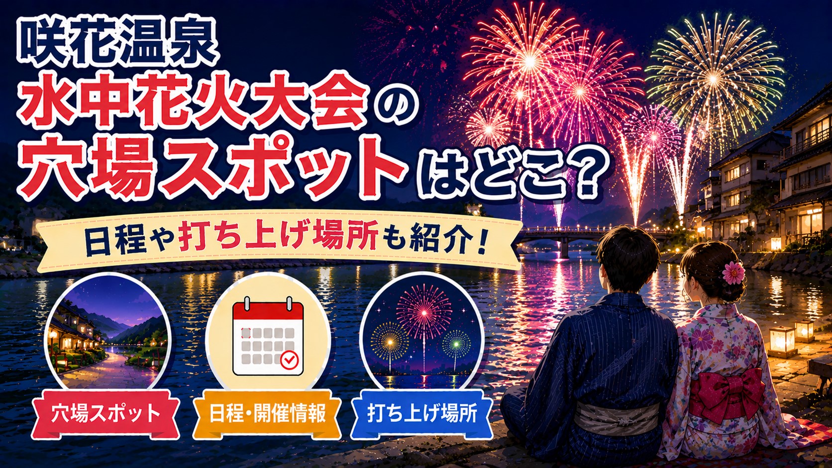 咲花温泉水中花火大会2026の穴場スポットはどこ?日程や打ち上げ場所も 咲花温泉水中花火大会2026の穴場スポットはどこ?日程や打ち上げ場所も