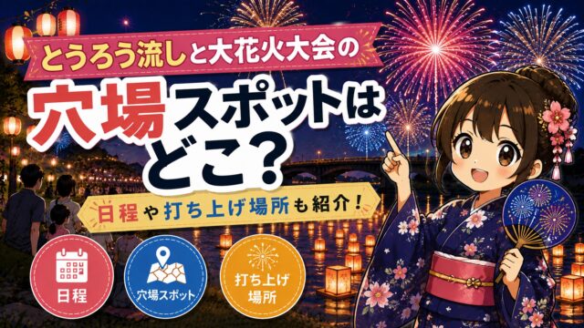 とうろう流しと大花火大会